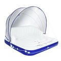 Inflatable Pool Float 2-3 Person with Canopy and Cup Holder B619