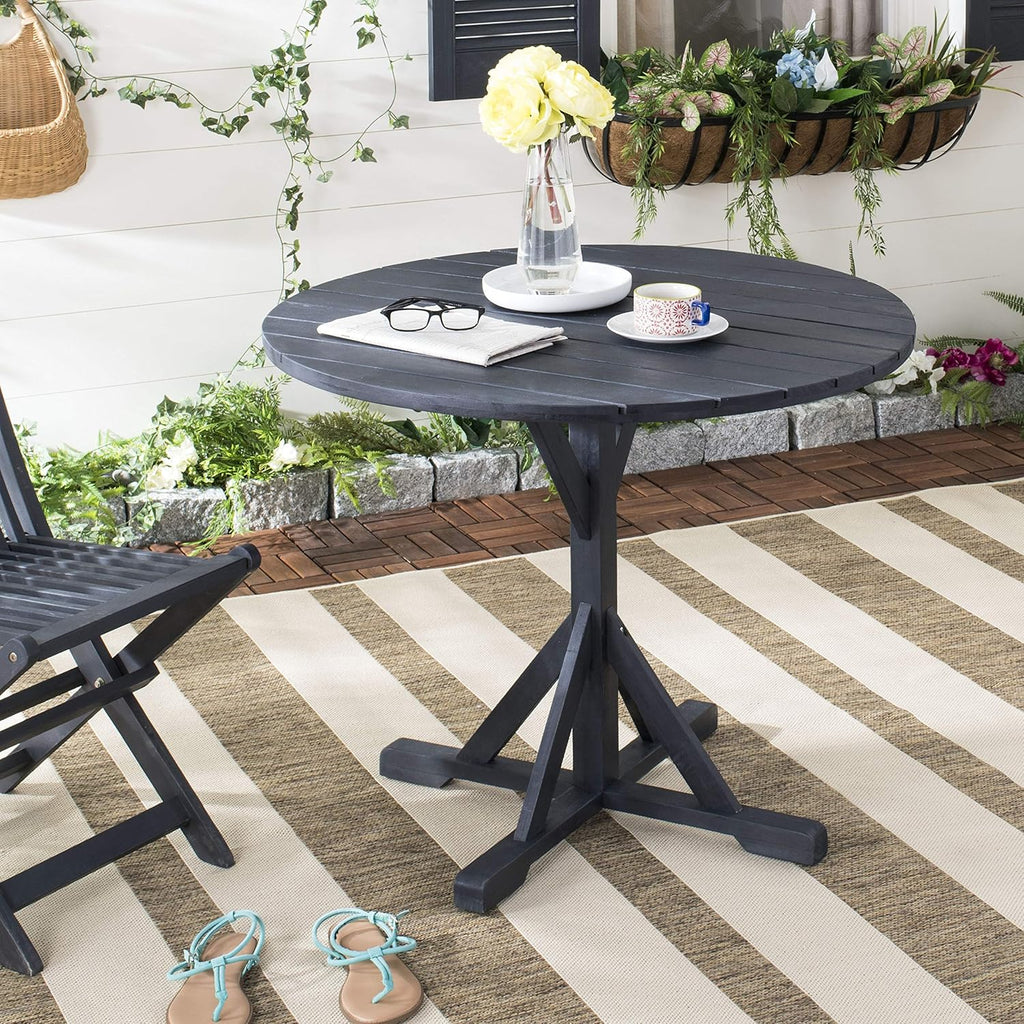 Dark Slate Gray Round Accent Table I271944