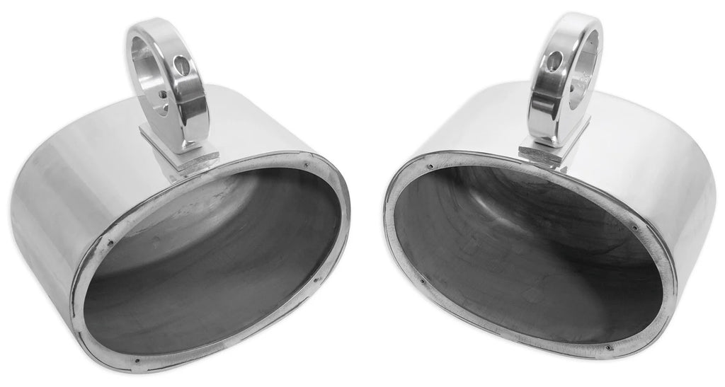 Polished Silver Aluminum Wakeboard Tower Speaker Enclosures S782397