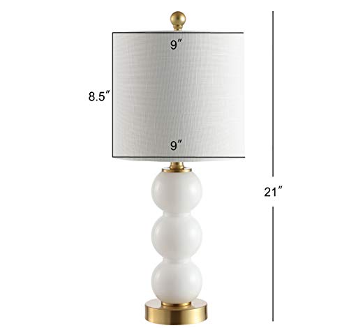 21" Glass Metal LED Table Lamp Q29940