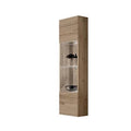 Oak Beige Wall Mounted Floating Bookcase Cabinet X213