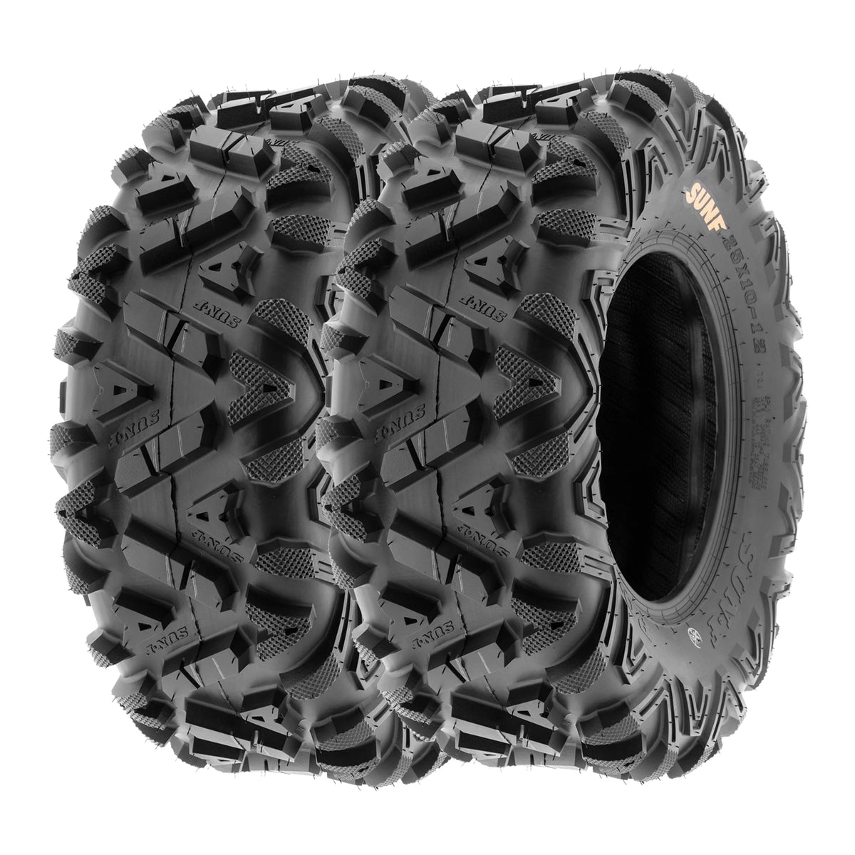 All Terrain ATV UTV Tires 25x10-12 6 PR Pair of 2 Z600006