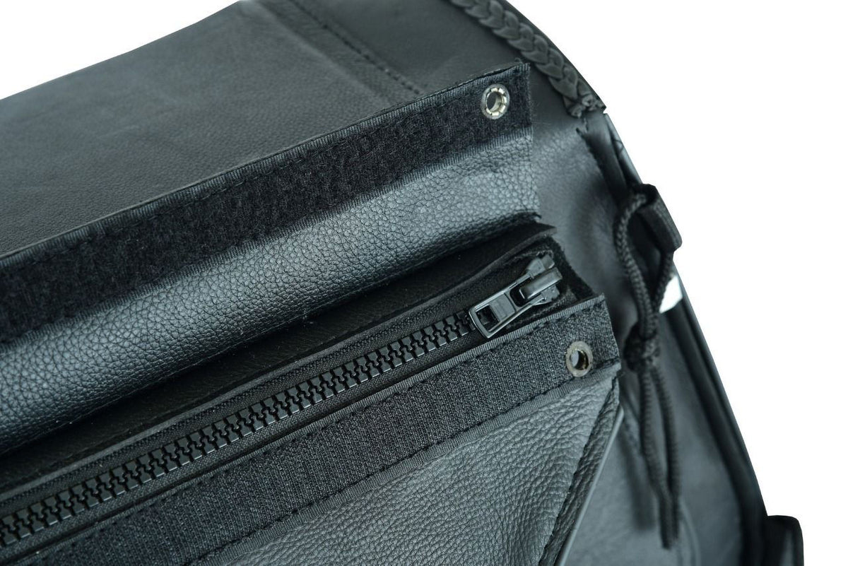 Motorcycle Saddle Bags Leather Luggage Bag Waterproof U627