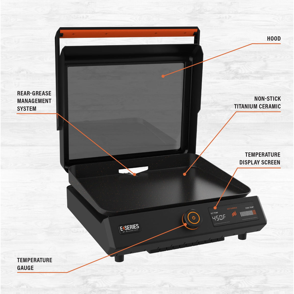 Electric Tabletop Griddle with Hood O250840