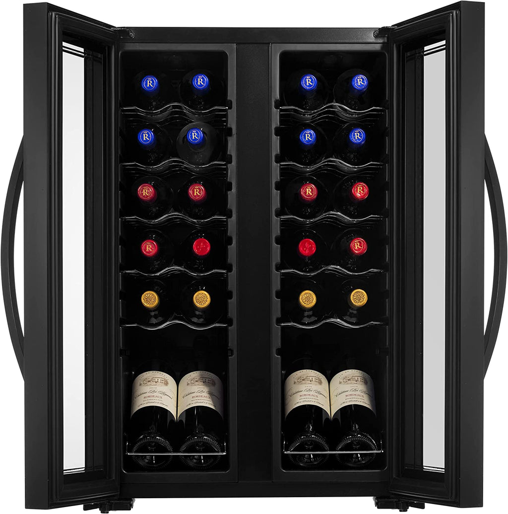 24 Bottle Freestanding Compact Wine Cooler Refrigerator with Digital Control E110