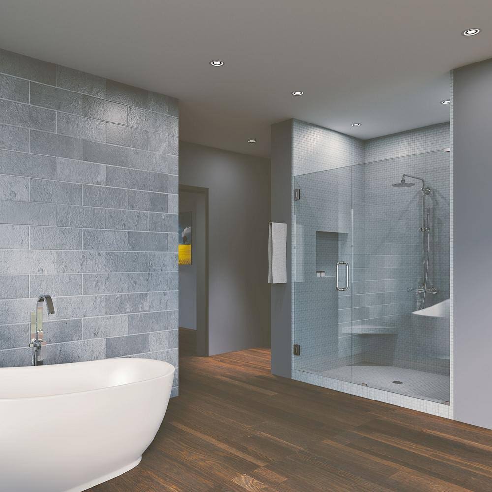 Chrome Frameless Hinged Shower Door T780