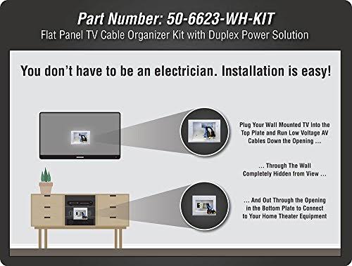 Flat Panel TV Cable Organizer Kit with Power Solution B28772