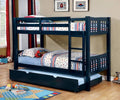 Blue Twin Over Twin Bunk Bed B5534