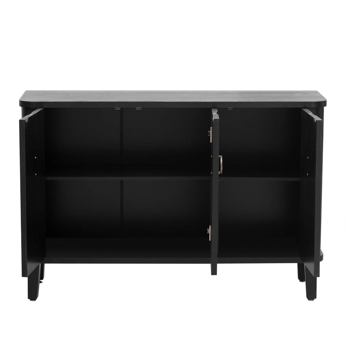 Solid Wood Veneer Cabinet with Three Doors V89317