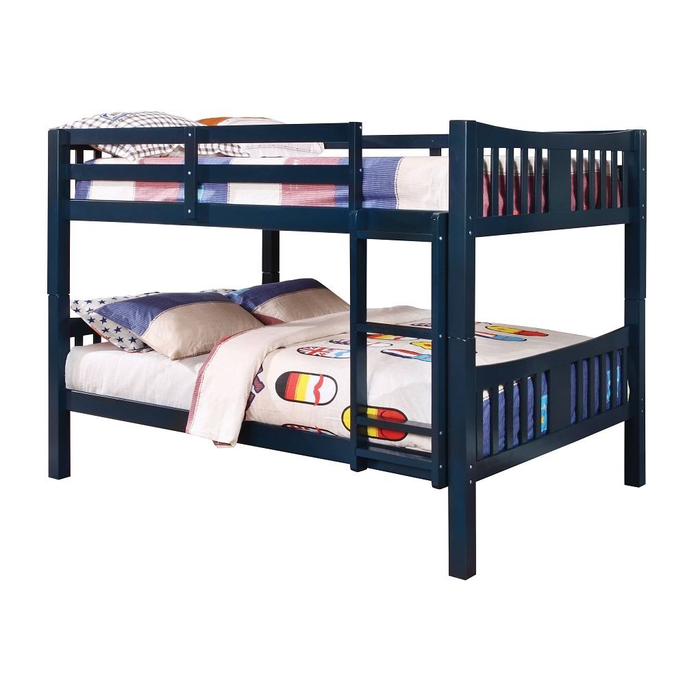 Blue Twin Over Twin Bunk Bed B5534