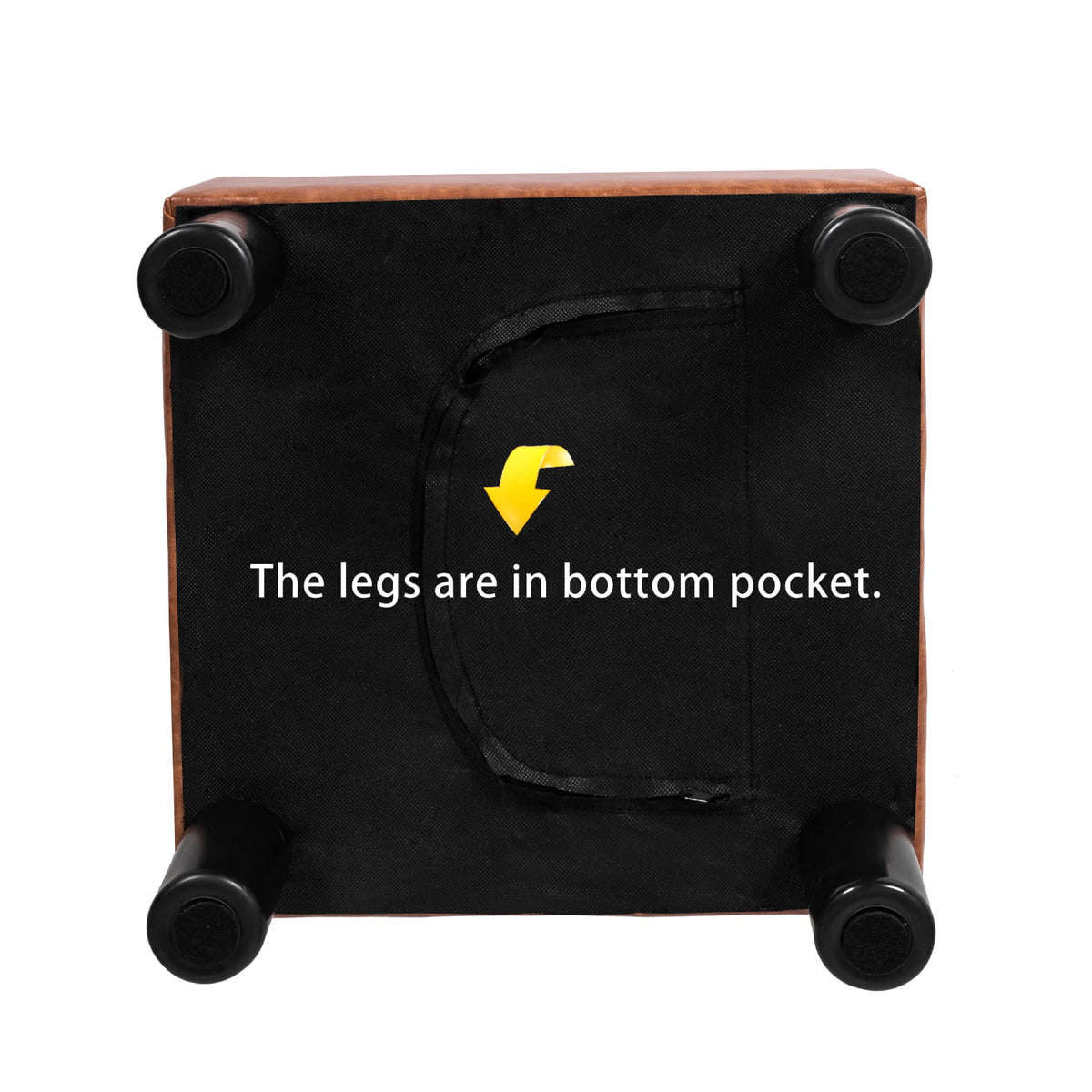 Small Rectangle Foot Stool with Non-Skid Plastic Legs R6276