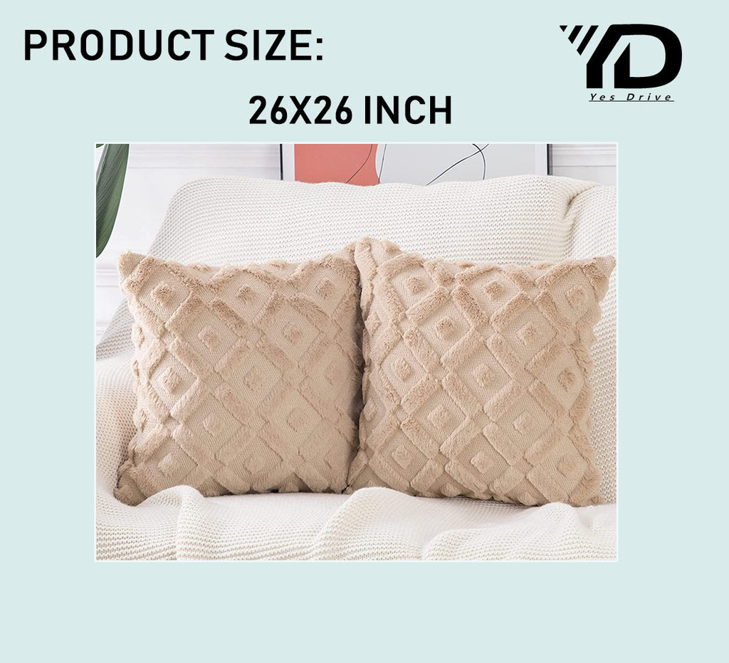 Set of 2 Soft Plush Velvet Decorative Throw Pillow Covers Square Cushion Case J20640
