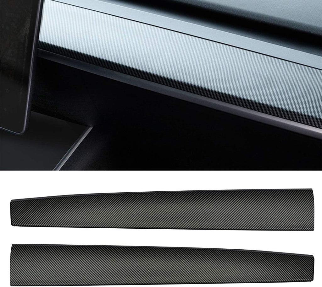 Matte Carbon Fiber ABS Dashboard Wrap Kit Cover Cap Pack of 2 A47979