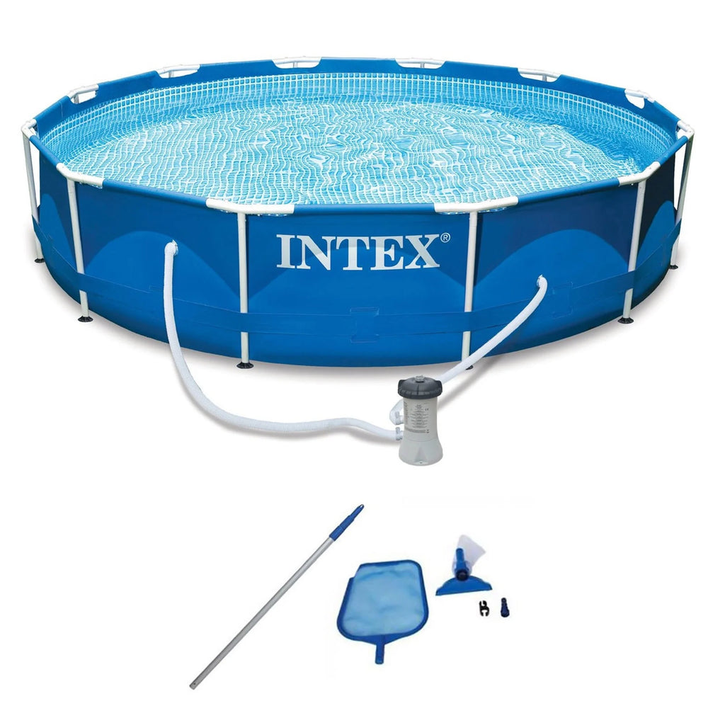 12' x 2.5' Round Pool with Filter Pump and Cleaning Kit Y16283