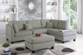 3 Pcs Sectional Sofa Set Gray L80440