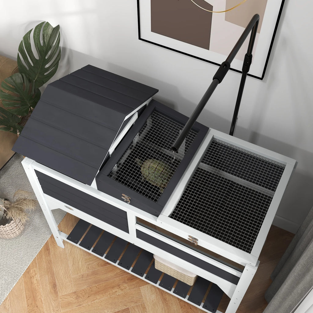 Gray Tortoise Habitat with Adjustable Lamp Holder T902656