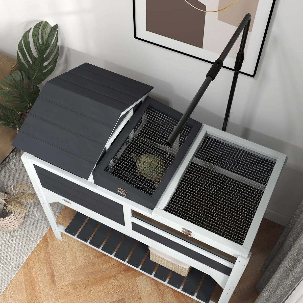 Gray Tortoise Habitat with Adjustable Lamp Holder T902656