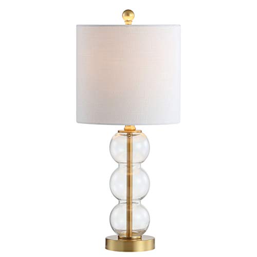 21" Glass Metal LED Table Lamp Q29940