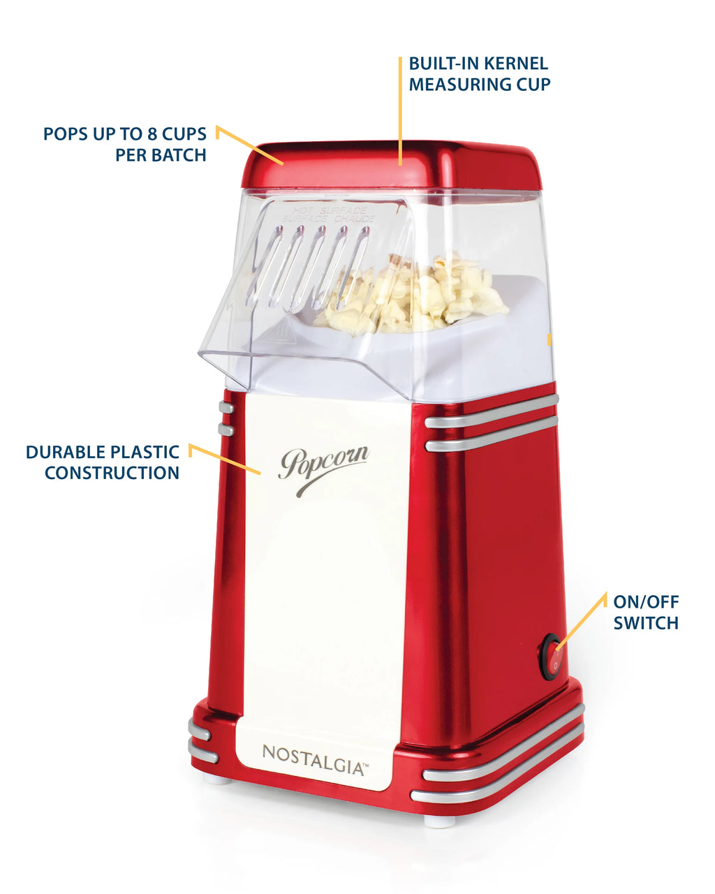 8 Cup Hot Air Popcorn Maker X257