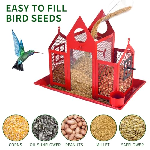 Hanging Metal Squirrel Proof Bird Feeder Z1874