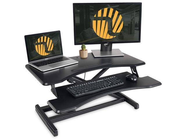 Standing Desk Converter with Height Adjustable Tabletop Workstation Riser Y674