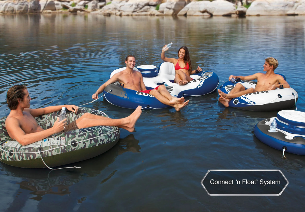 4-Person Floating Island Raft & 2-Person Pool Tube Float C9414