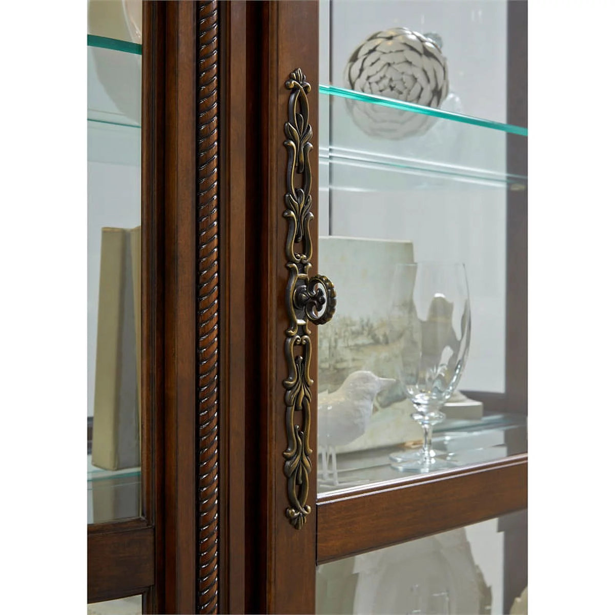 Curved End Curio Cabinet A1267