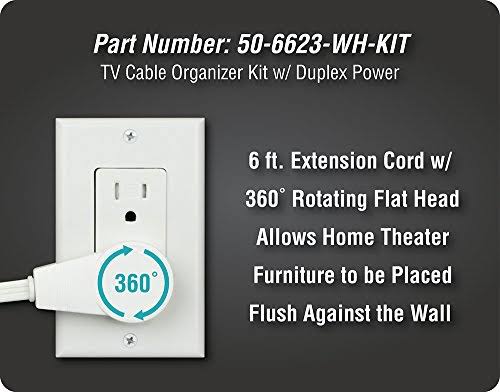 Flat Panel TV Cable Organizer Kit with Power Solution B28772