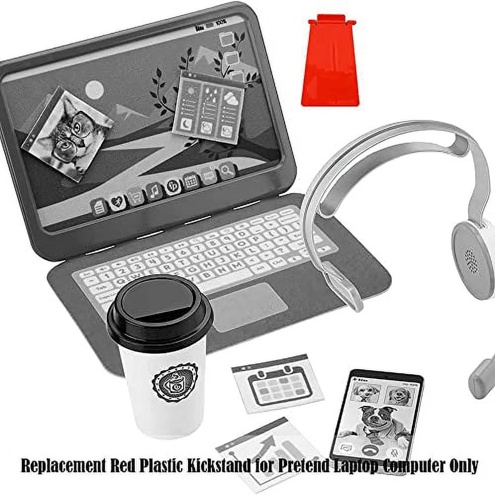 Red Plastic Kickstand for Pretend Laptop Computer A852