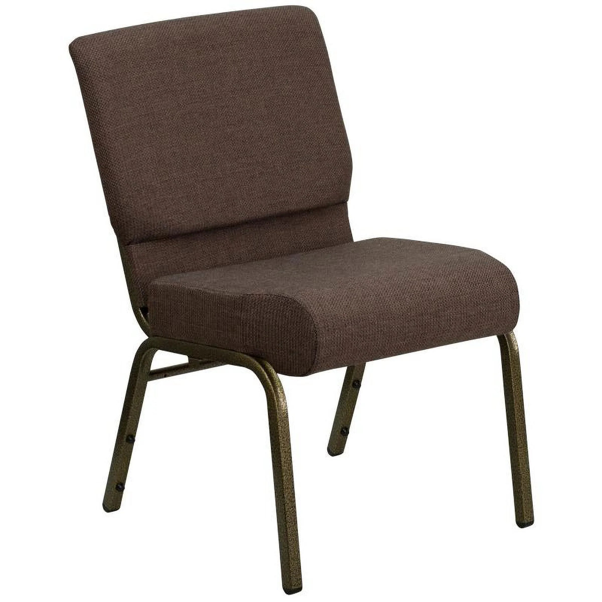 Dark Brown Fabric Stackable Church Chair H421