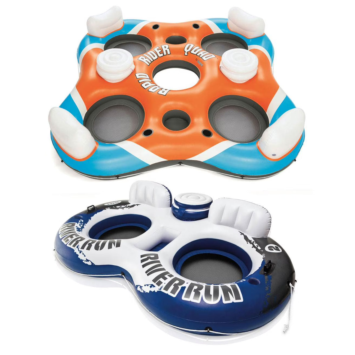 4-Person Floating Island Raft & 2-Person Pool Tube Float C9414