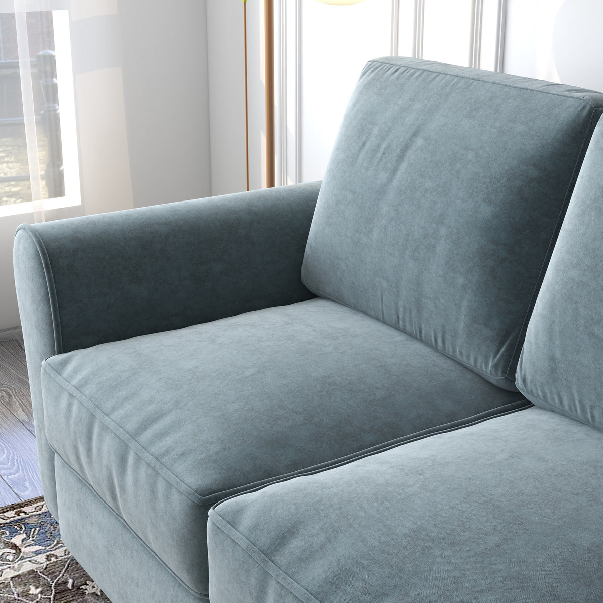 Grey Velvet Loveseat Sofa Covers A17048
