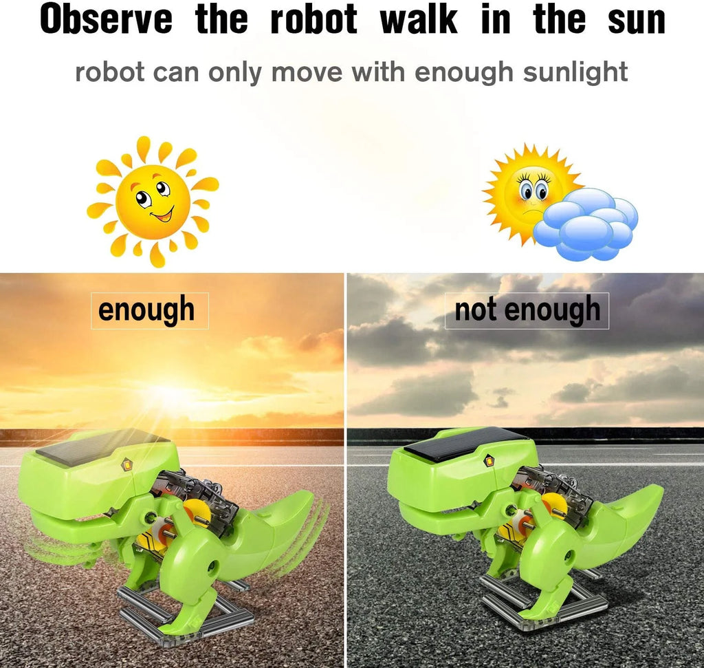 STEM Robot Building Toy Science Kit 3 in 1 Solar Dinosaur Desk Robot L689067