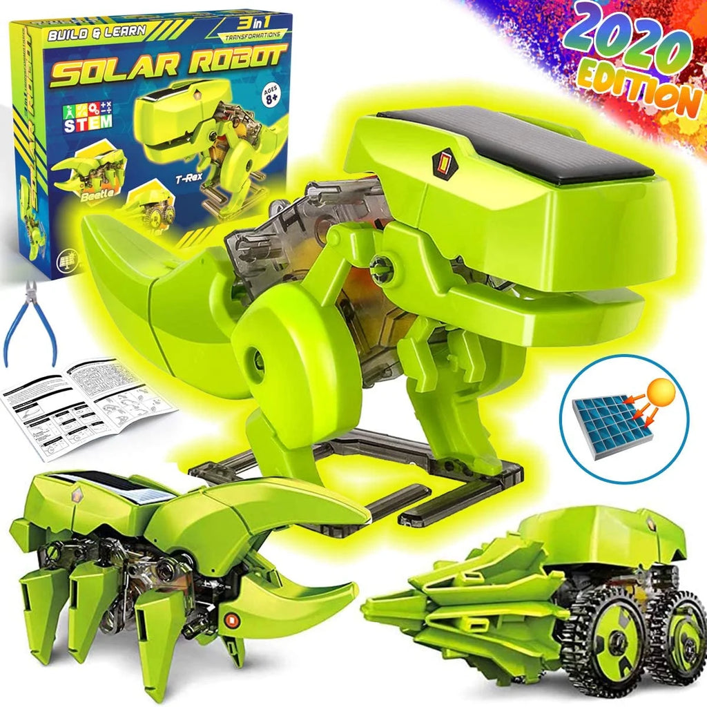 STEM Robot Building Toy Science Kit 3 in 1 Solar Dinosaur Desk Robot L689067