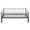 Twin Size Black Metal Daybed with Trundle C87581