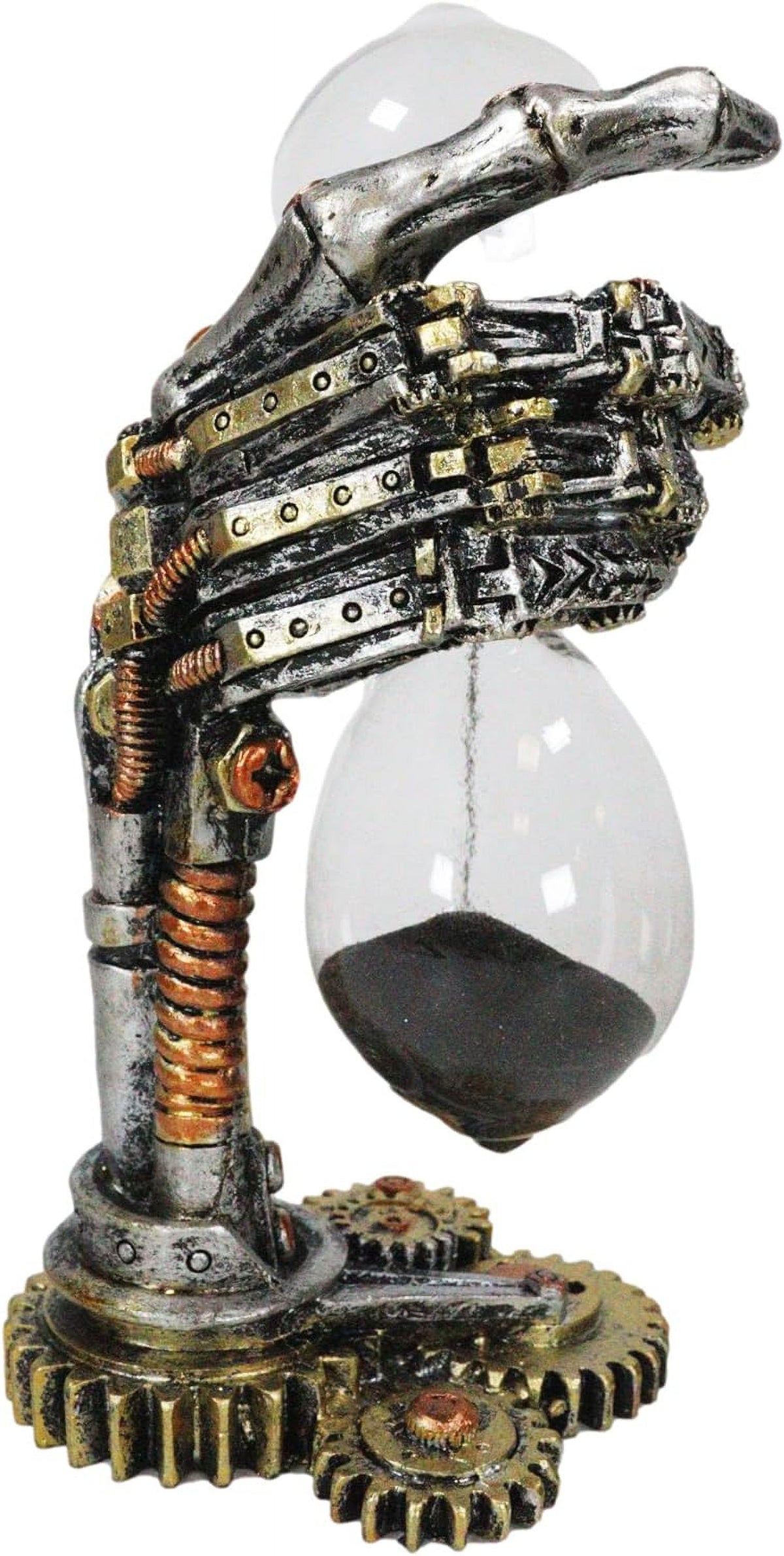 Steampunk Sand Timer with Black Sands Figurine Accent Decor Z7720