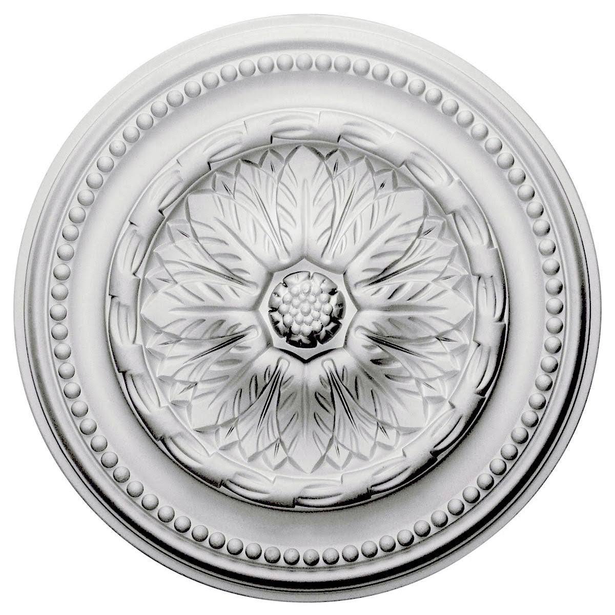 15 3/4 inch x 1 7/8 inch Ceiling Medallion Hand-Painted Pewter Z80150