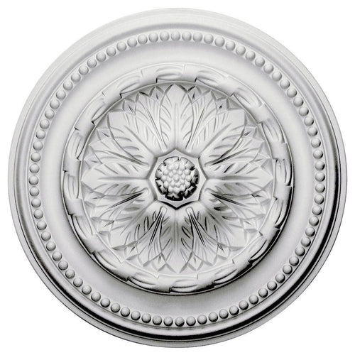 15 3/4 inch x 1 7/8 inch Ceiling Medallion Hand-Painted Pewter Z80150