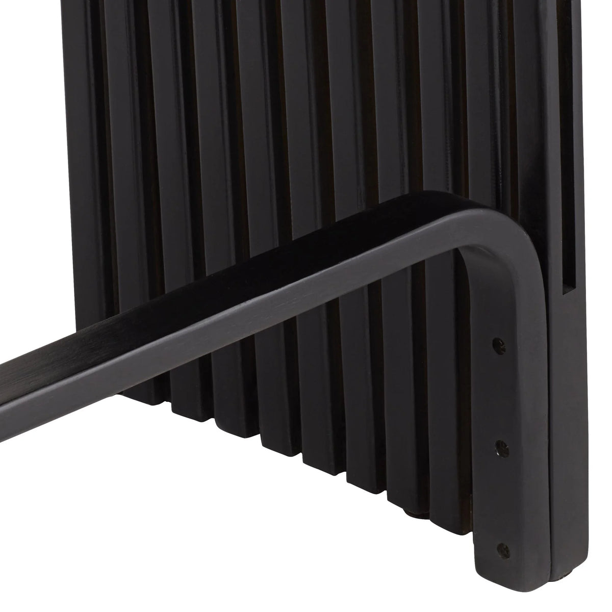 Bamboo Bar Stool Black 24" High with Footrest Z2085