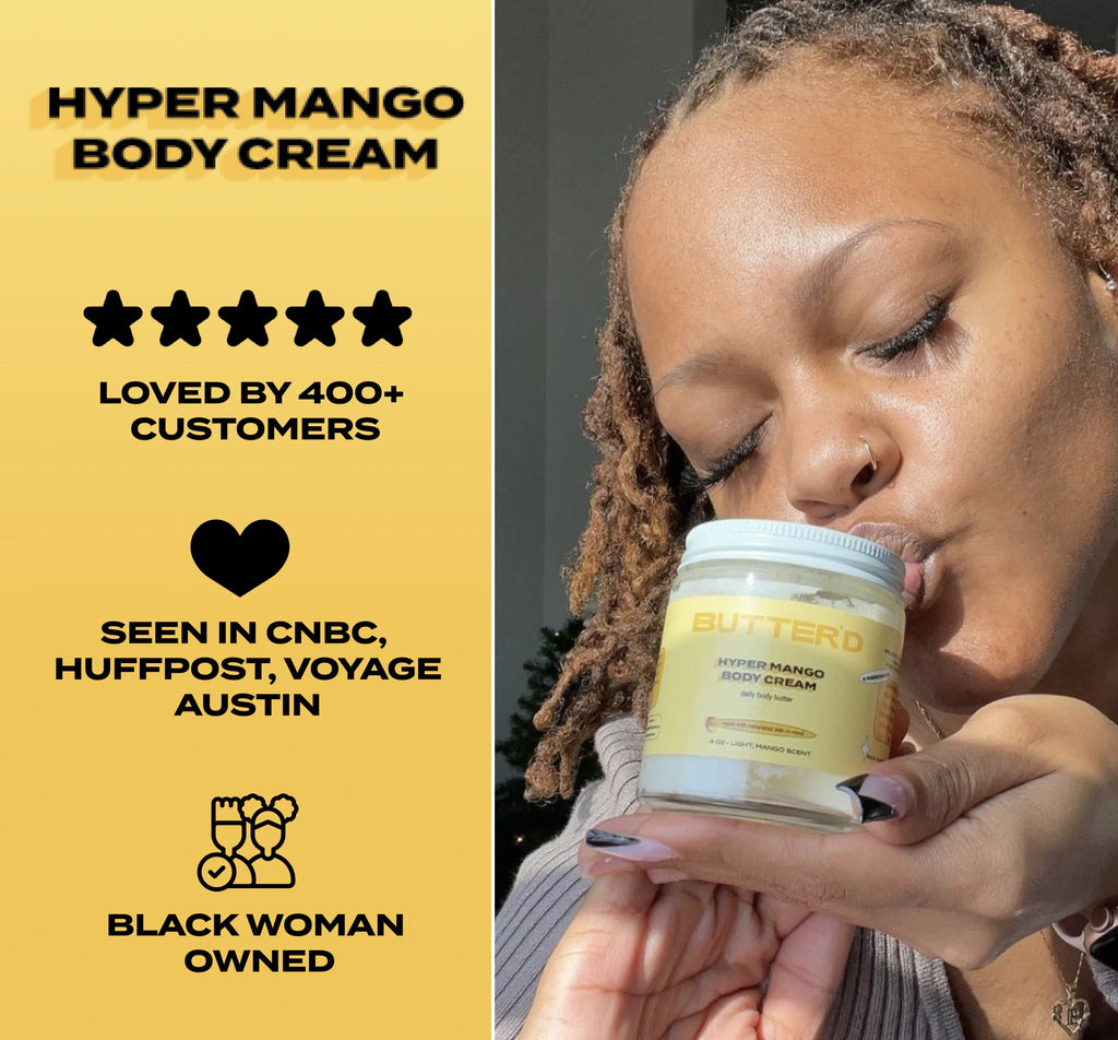 Mango Scent Body Cream with Vitamin C, Rose Hip Oil, Jojoba Oil 4 oz I2958