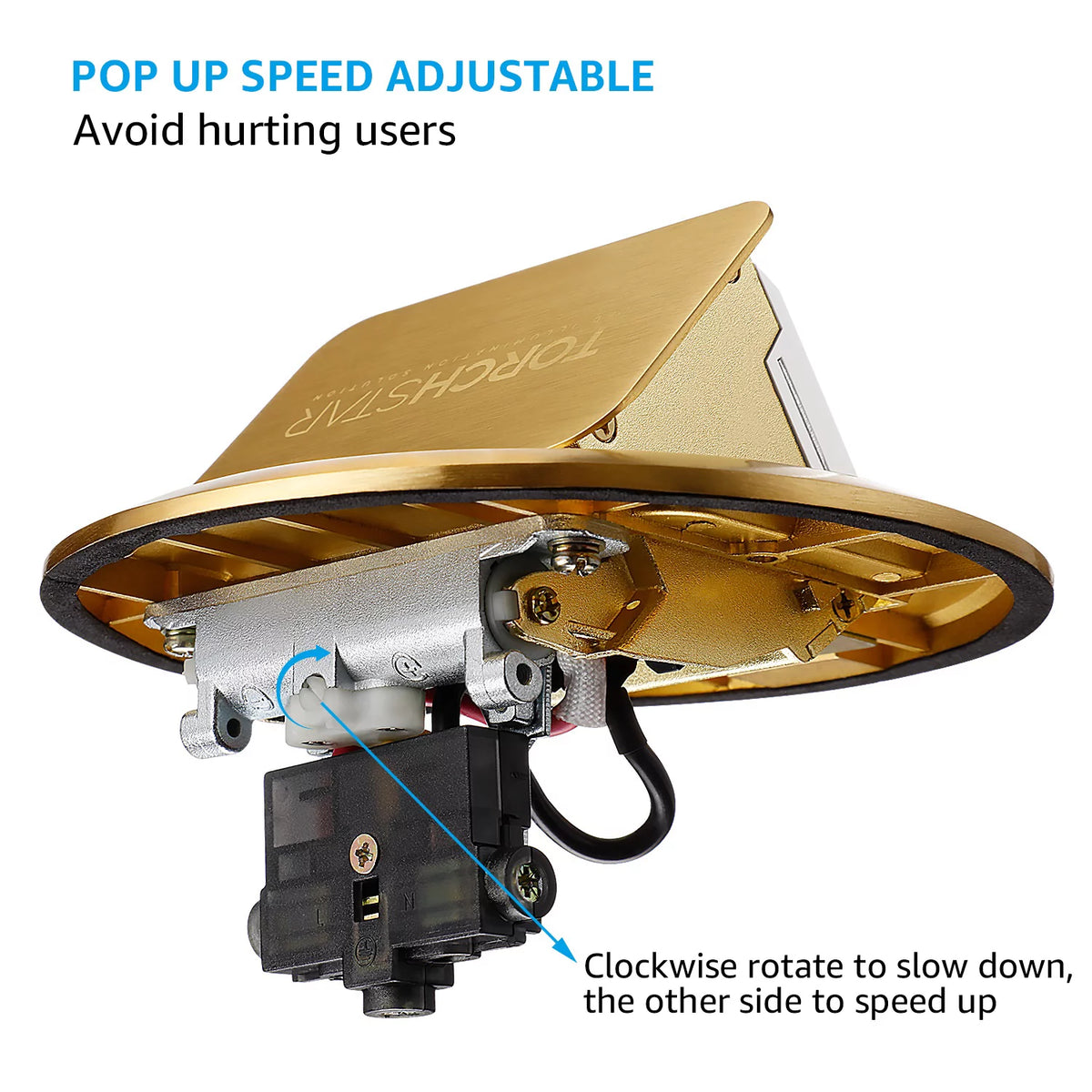 Brass Cover Electrical Floor Outlet Box 20A 2AC Receptacle Outlets 2 USB Ports Y1814