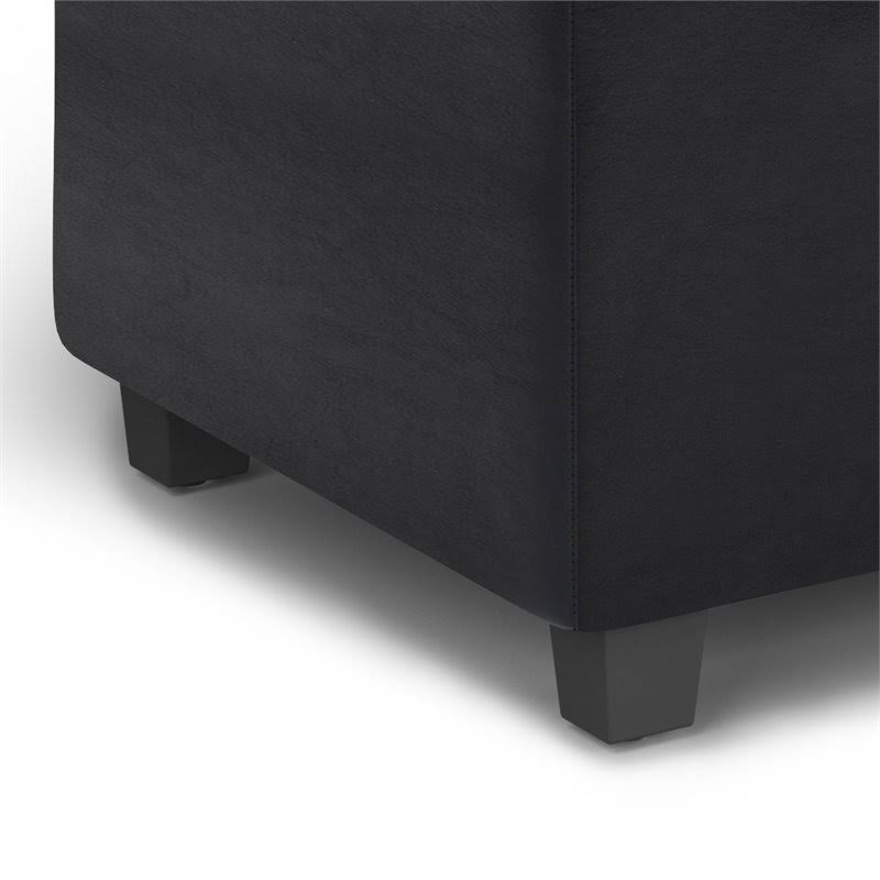 Black Rectangular Lift Top Storage Ottoman J59738