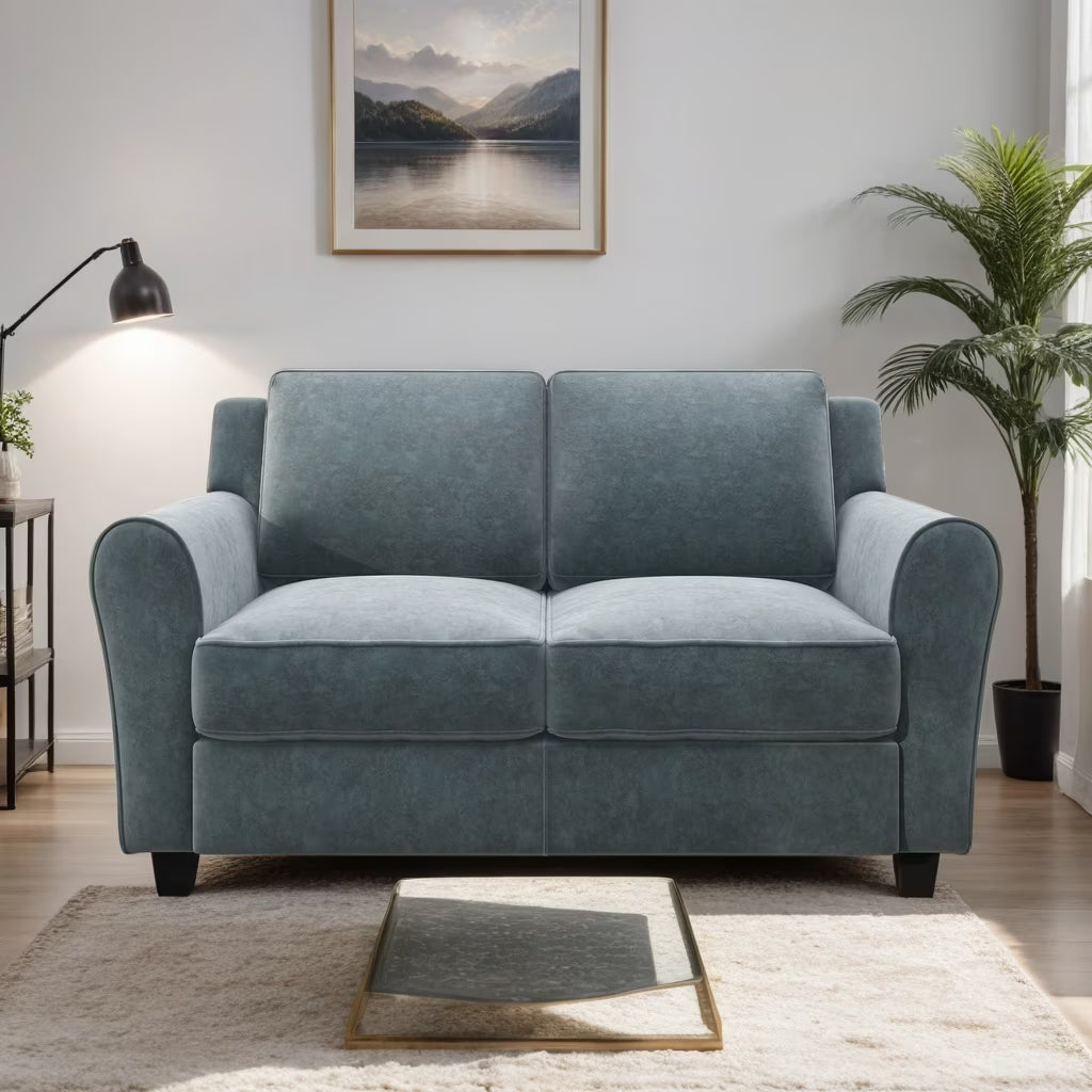 Grey Velvet Loveseat Sofa Covers A17048