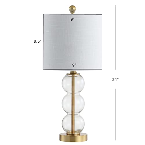 21" Glass Metal LED Table Lamp Q29940