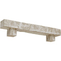 White Washed Faux Wood Fireplace Mantel Kit with Corbels F17002