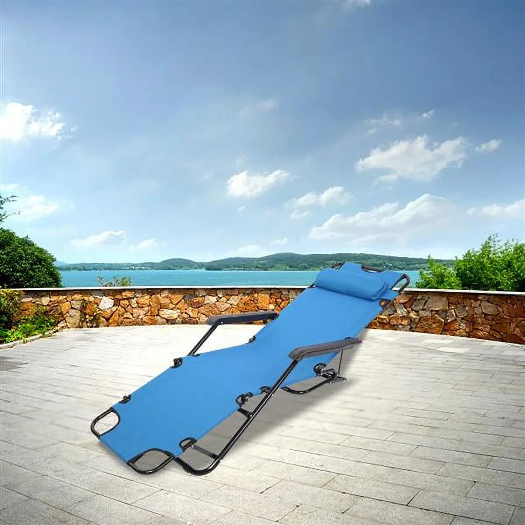 Blue Extendable Folding Reclining Chair M236