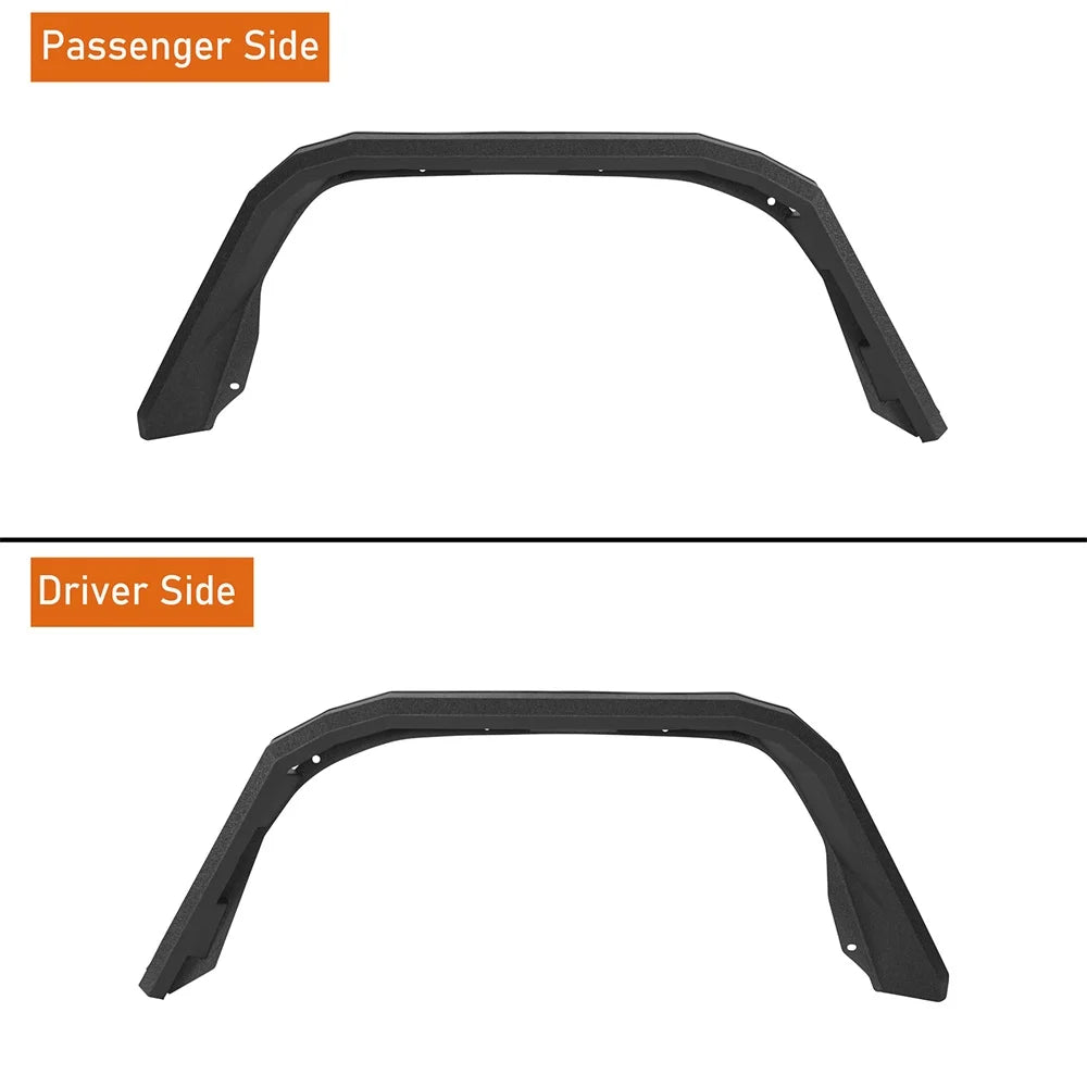 2Pcs Steel Rear Flat Wheel Fender Flares Guard Black V2986
