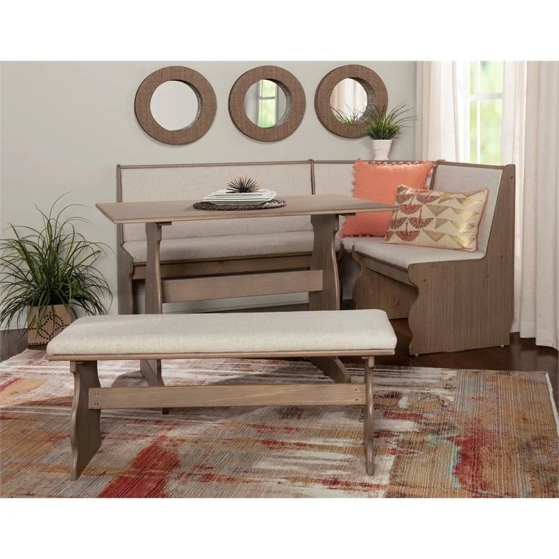 Brown Wood Corner Dining Set N92595