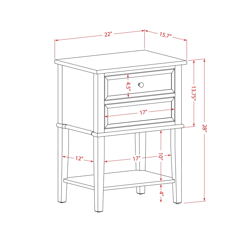 2 Piece Wood Bedroom Set L35307
