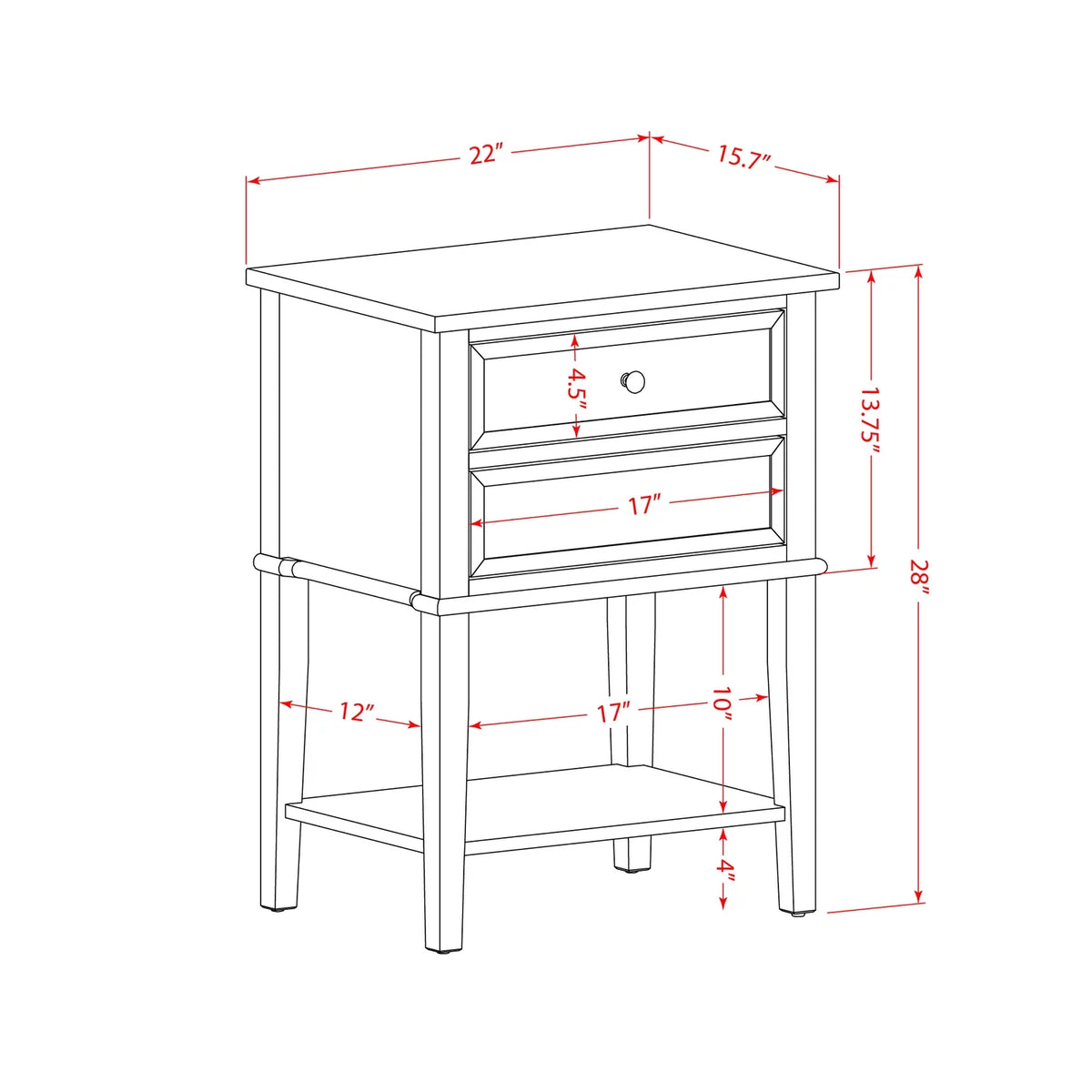 2 Piece Wood Bedroom Set L35307